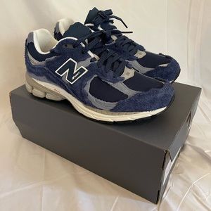Navy blue new balance 2002R
